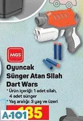 MGS OYUNCAK SÜNGER ATAN SİLAH DART WARS